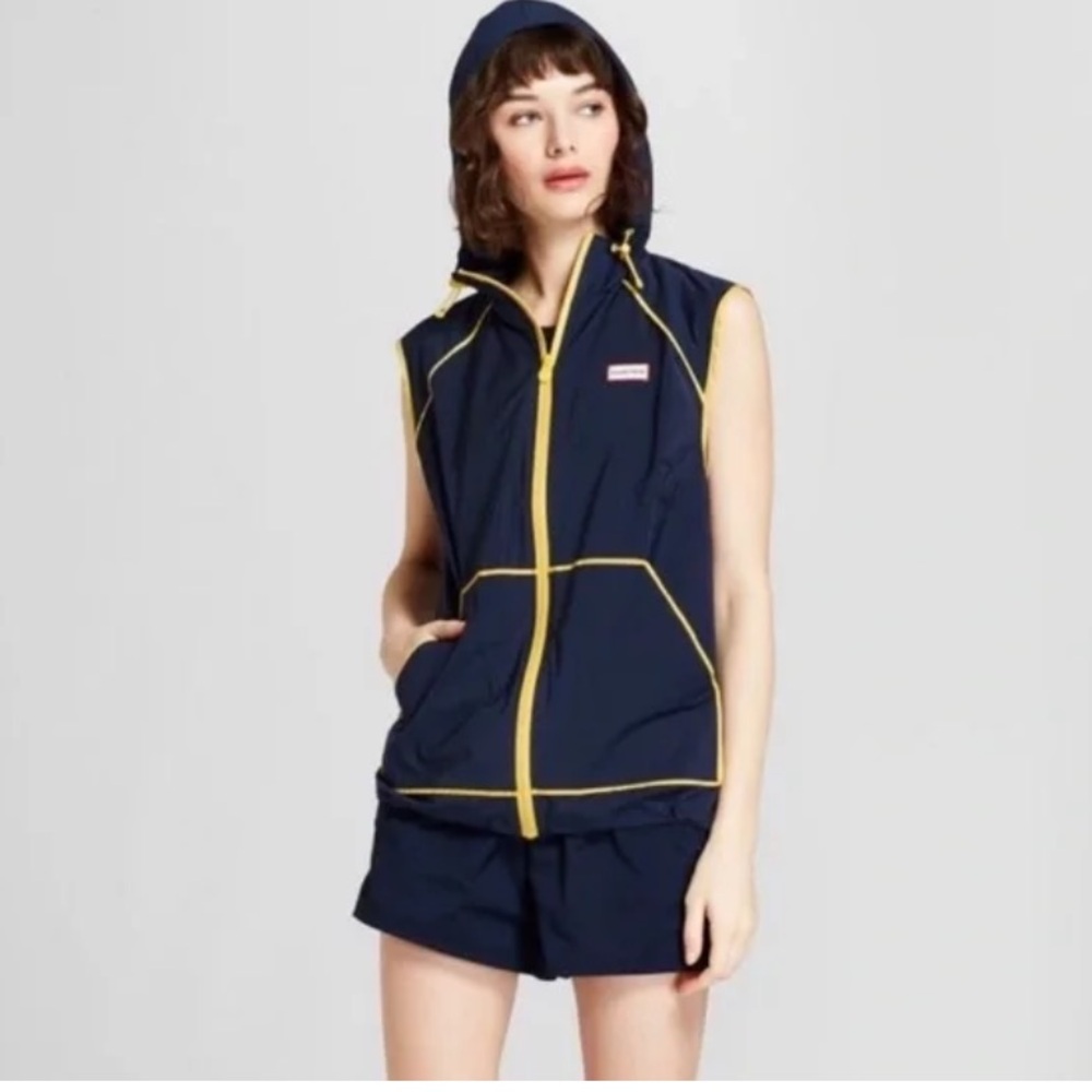 Hunter for Target Navy blue and yellow wind breaker vest